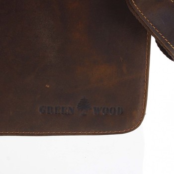 Pánska kožená taška hnedá - Greenwood Magnetto