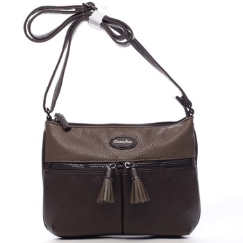 Dámska crossbody kabelka tmavohnedá - David Jones Lucinda