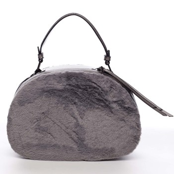 Dámska kožušinová kabelka sivá - MARIA C Hasiel