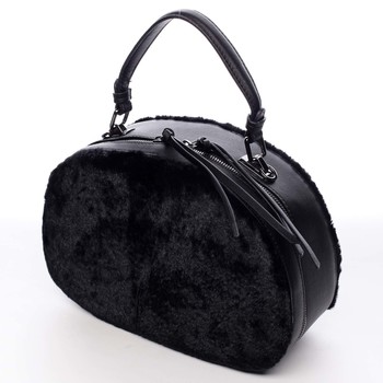 Dámska kožušinová kabelka čierna - MARIA C Hasiel