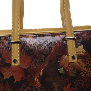 Exkluzívna dámska kožená kabelka jesenná žltá - ItalY Logistilla