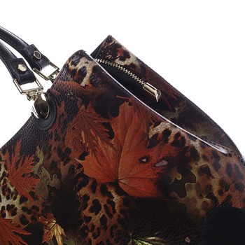 Originálna dámska kožená kabelka jesenná čierna - ItalY Mattie 