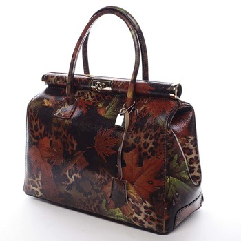 Módna originálny dámska kožená kabelka do ruky jesennej - ItalY Hila