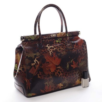 Módna originálny dámska kožená kabelka do ruky jesennej - ItalY Hila