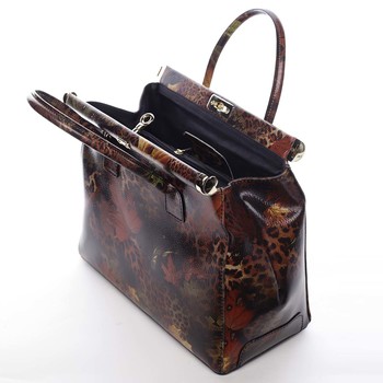 Módna originálny dámska kožená kabelka do ruky jesennej - ItalY Hila