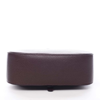 Dámska kožená crossbody kabelka tmavovínová - ItalY Neul