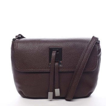 Dámska kožená crossbody kabelka tmavofialová - ItalY Porta