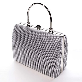 Dámska perleťová listová kabelka strieborná - Michelle Moon V4100