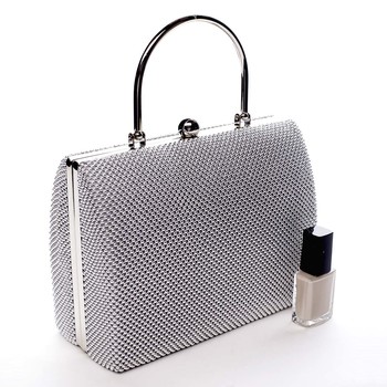 Dámska perleťová listová kabelka strieborná - Michelle Moon V4100