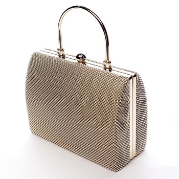 Dámska perleťová listová kabelka zlatá - Michelle Moon V4100