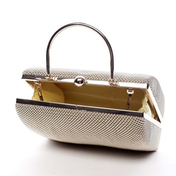 Dámska perleťová listová kabelka zlatá - Michelle Moon V4100
