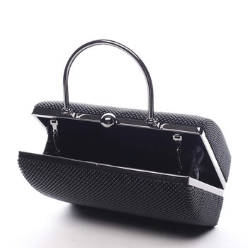 Dámska perleťová listová kabelka čierna - Michelle Moon V4100