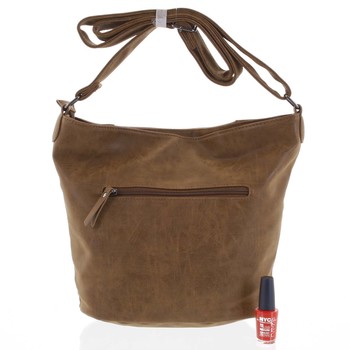 Dámska camel crossbody kabelka - Enrico Benetti Eleanor