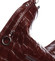 Veľká kožená dámska kabelka vínová - ItalY Celinda