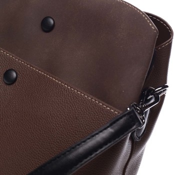 Dámska originálna crossbody kabelka tmavohnedá - David Jones Maud