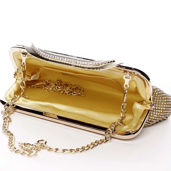 Dámska večerná listová kabelka zlatá - Michelle Moon Yves