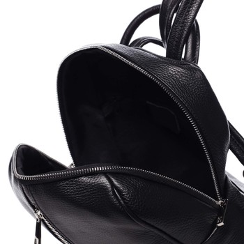 Dámsky kožený batoh čierny - ItalY Lissetta