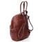 Dámsky kožený batoh červený - ItalY Minetta