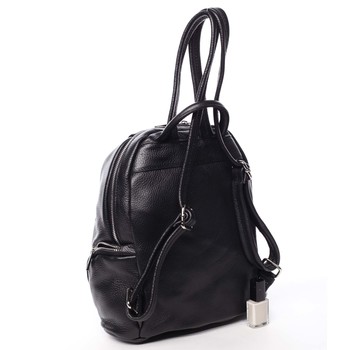 Dámsky kožený batoh čierny - ItalY Minetta