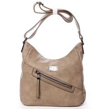 Dámska crossbody kabelka taupe - Romina Comprit