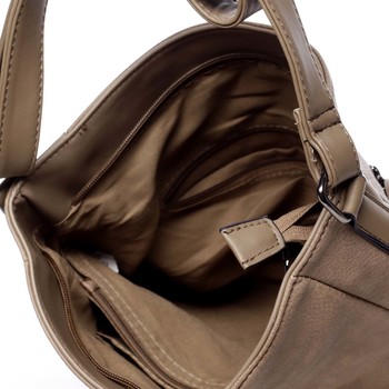Dámska crossbody kabelka taupe - Romina Comprit