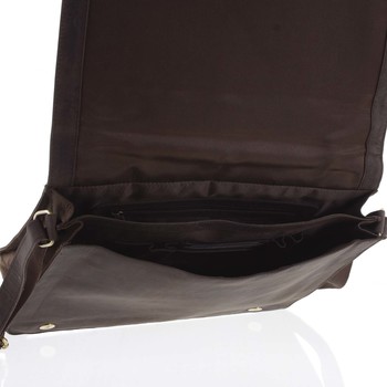 Pánska kožená taška tmavo Hnedá-WILD Version