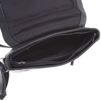 Čierna elegantná pánska kožená taška - Pierre Andreus Worn