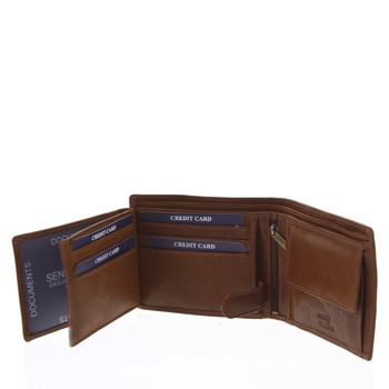 Pánska kožená peňaženka svetlohnedá - SendiDesign Maty