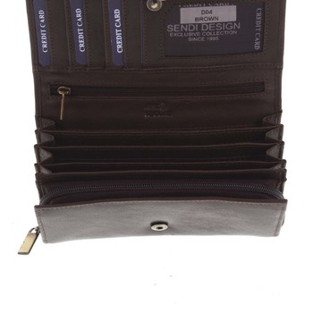Dámska kožená peňaženka tmavohnedá - SendiDesign Zimbie