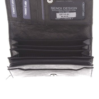 Dámska kožená peňaženka čierna - SendiDesign Really