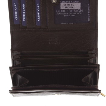 Dámska kožená peňaženka tmavohnedá - SendiDesign Really