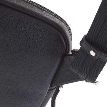 Pánska kožená taška na doklady čierna taupe - Hexagona Monday