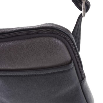 Pánska kožená taška na doklady čierna taupe - Hexagona Tuesday