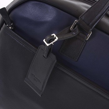 Cestovná kožená taška čierno modrá - Hexagona Everyday