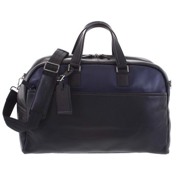 Cestovná kožená taška čierno modrá - Hexagona Everyday