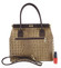 Luxusná dámska kožená kabelka do ruky béžová - ItalY Hyla Kroko