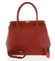 Luxusná dámska kožená kabelka do ruky červená - ItalY Hyla