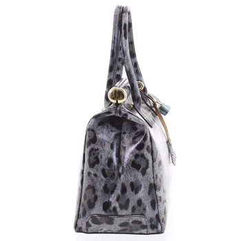 Módna originálny dámska kožená kabelka do ruky sivá - ItalY Hila Jaguar
