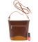 Hnedo koňaková kožená crossbody kabelka - ItalY Bryana