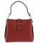Dámska kožená kabelka do ruky tmavočervená - ItalY Auren