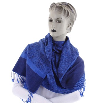 Dámsky kašmírový šál modrý - CASH Andie