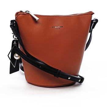 Dámska crossbody kabelka lososovo oranžová - David Jones Misahy