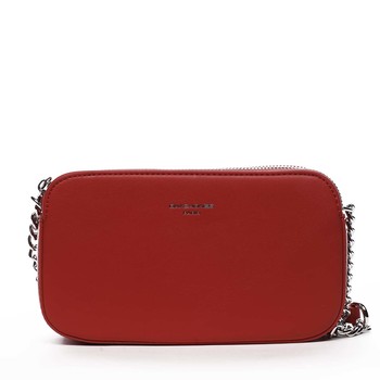 Malá dámska crossbody kabelka tmavo červená - David Jones Lily