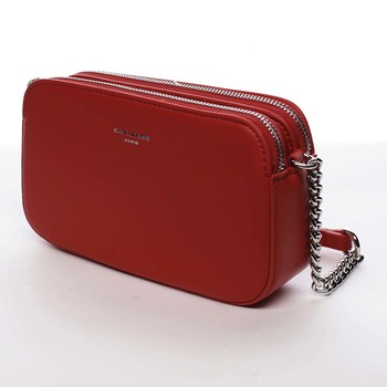 Malá dámska crossbody kabelka tmavo červená - David Jones Lily