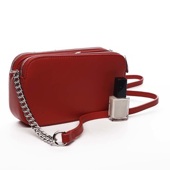 Malá dámska crossbody kabelka tmavo červená - David Jones Lily