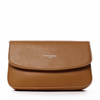 Dámská crossbody listová kabelka koňaková - David Jones Boui