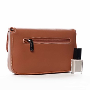 Dámská crossbody listová kabelka oranžová - David Jones Boui