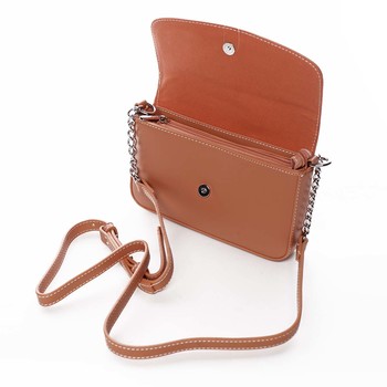 Dámská crossbody listová kabelka oranžová - David Jones Boui