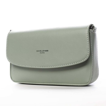 Dámská crossbody listová kabelka bledozelená - David Jones Boui