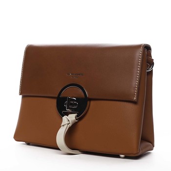 Dámska crossbody kabelka svetlohnedá - David Jones Afiinisha